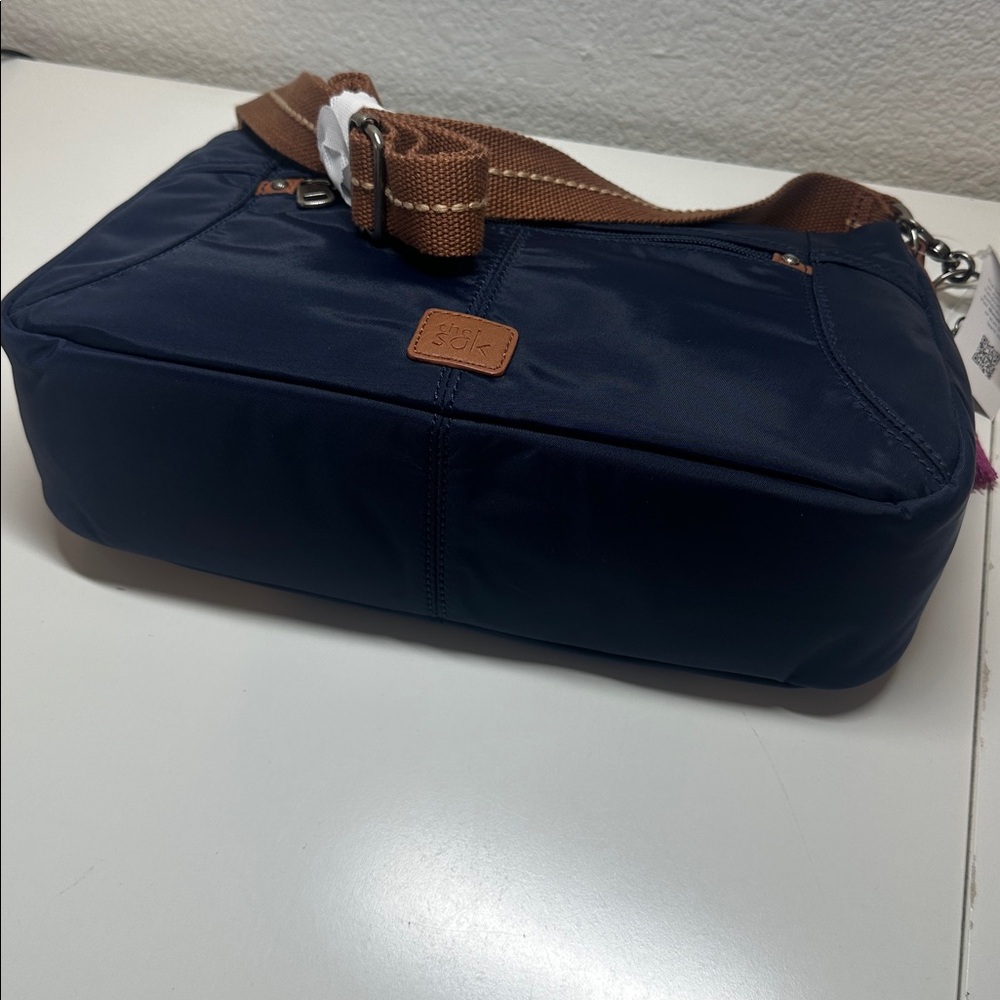 The Sak Esperato Nylon Hobo Crossbody Navy NWT - Picture 8 of 11